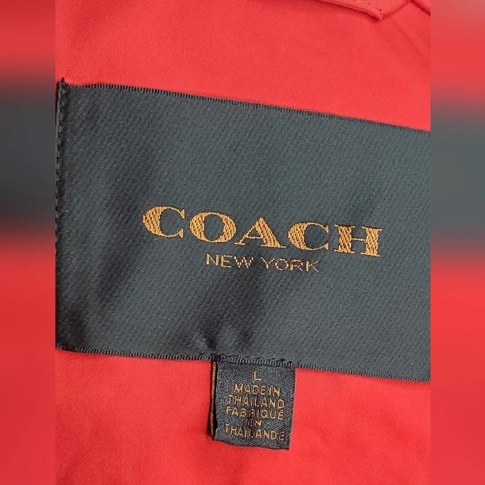 Coach Hooded Size L Red Jacket - Utility Jacker - Picture 4 of 10